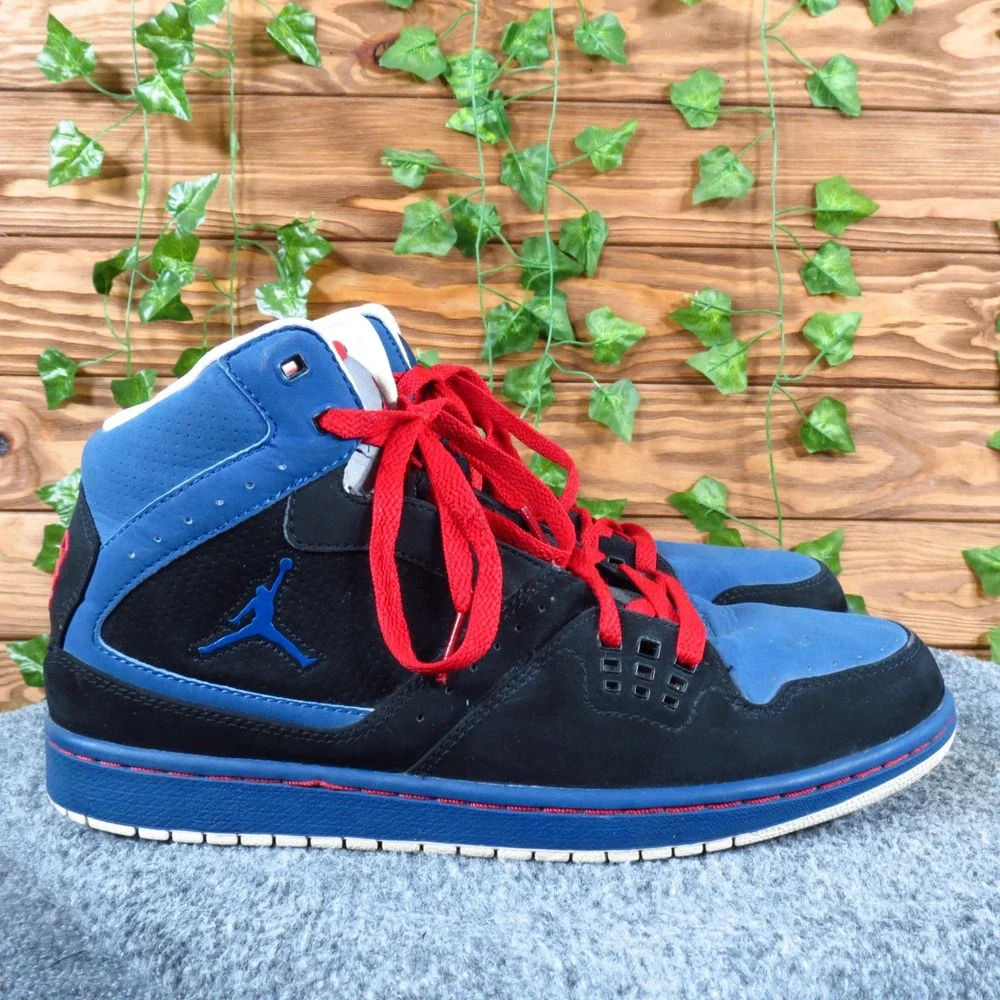 Jordan Flight 1 Mens High‎ Top Basketball Shoes Size 10 Athletic Black Blue Red